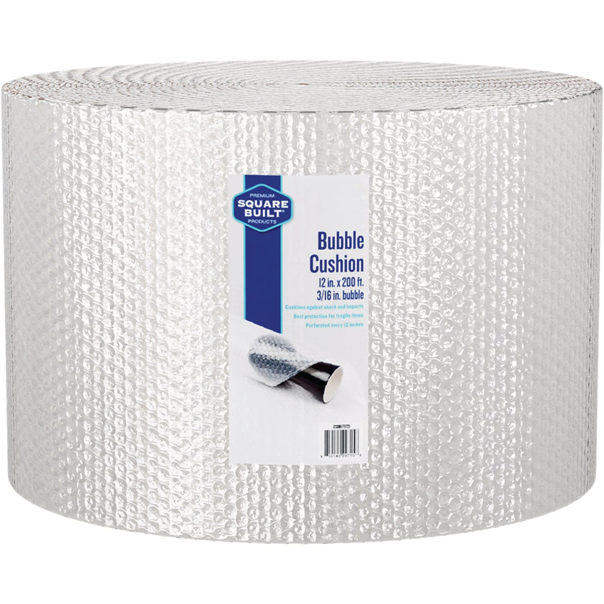 Square Built 12 In. x 200 Ft. x 3/16 In. Thick Bubble Cushion Wrap