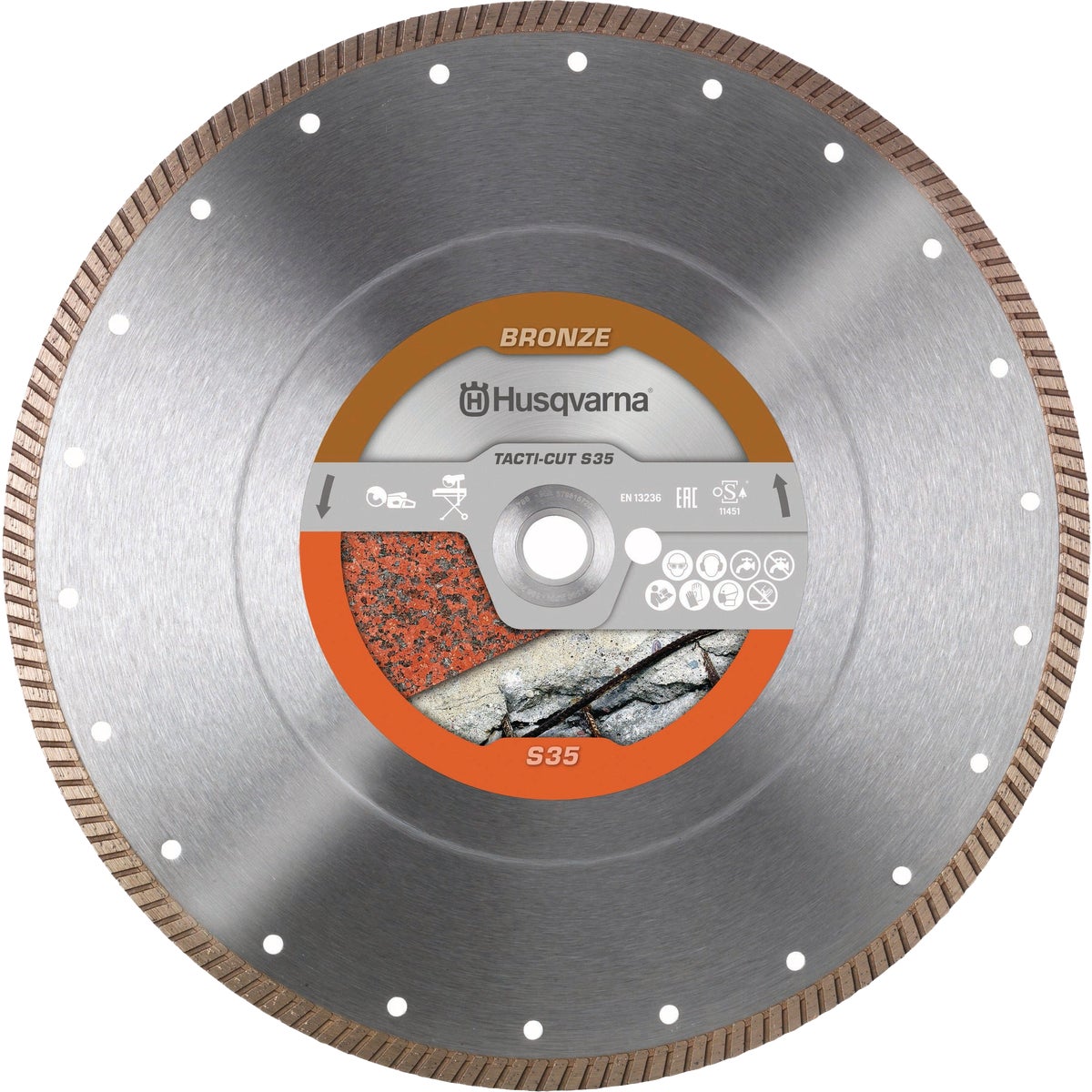 Husqvarna 14 In. Tacti-Cut S35 Continuous Rim Diamond Blade
