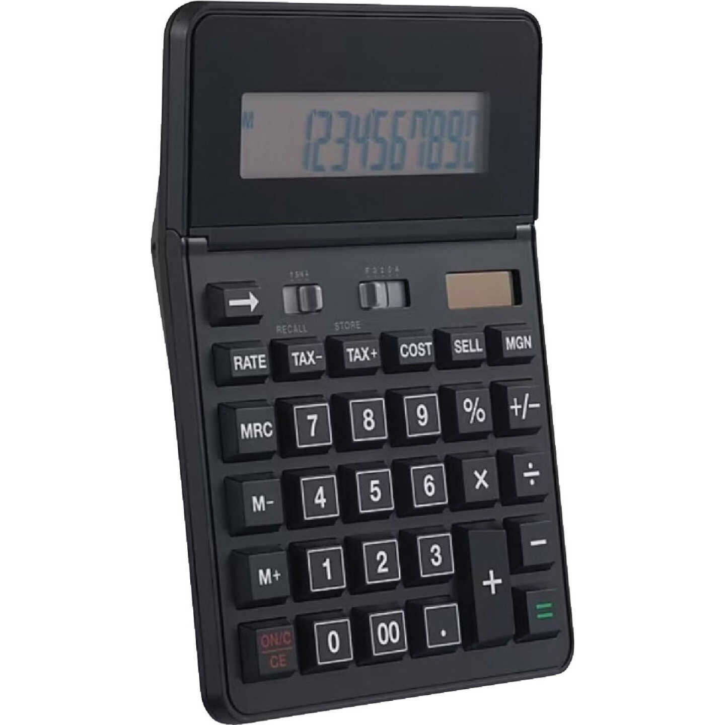 Staples Basic Solar & Battery 12-Digit Black Calculator Image 1