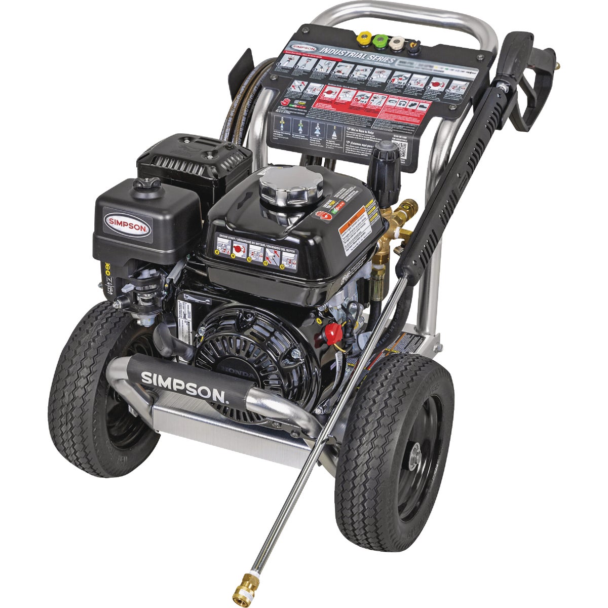 Simpson Pressure Washers 3500 PSI at 4.0 GPM HONDA GX390 with UDOR Triplex Pump Cold Water Gas Professional Pressure Washer.