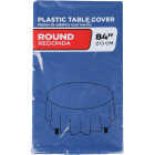 84 In. Navy Round Plastic Table Cover Image 1