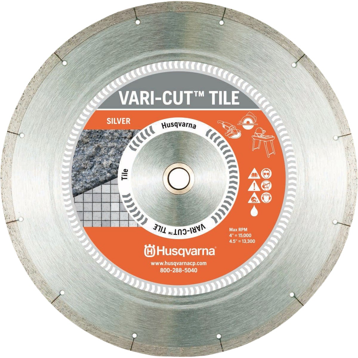 Husqvarna 10 In. Vari-Cut Tile Continuous Rim Diamond Blade