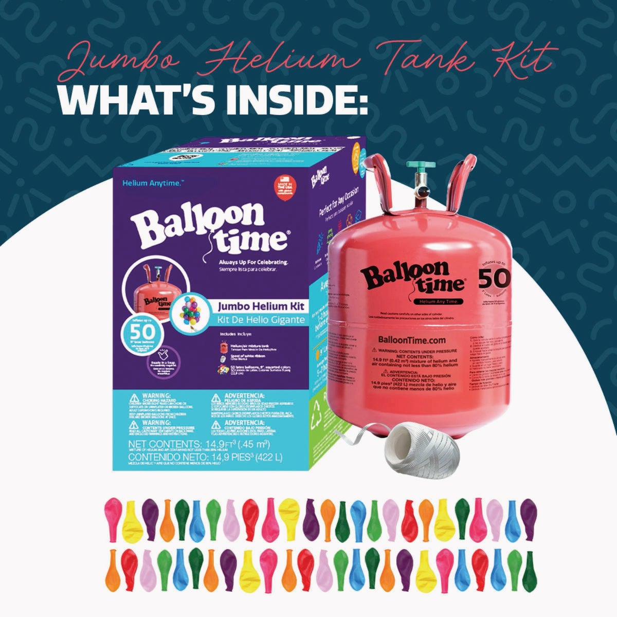 Balloon Time Jumbo Helium Kit Image 2