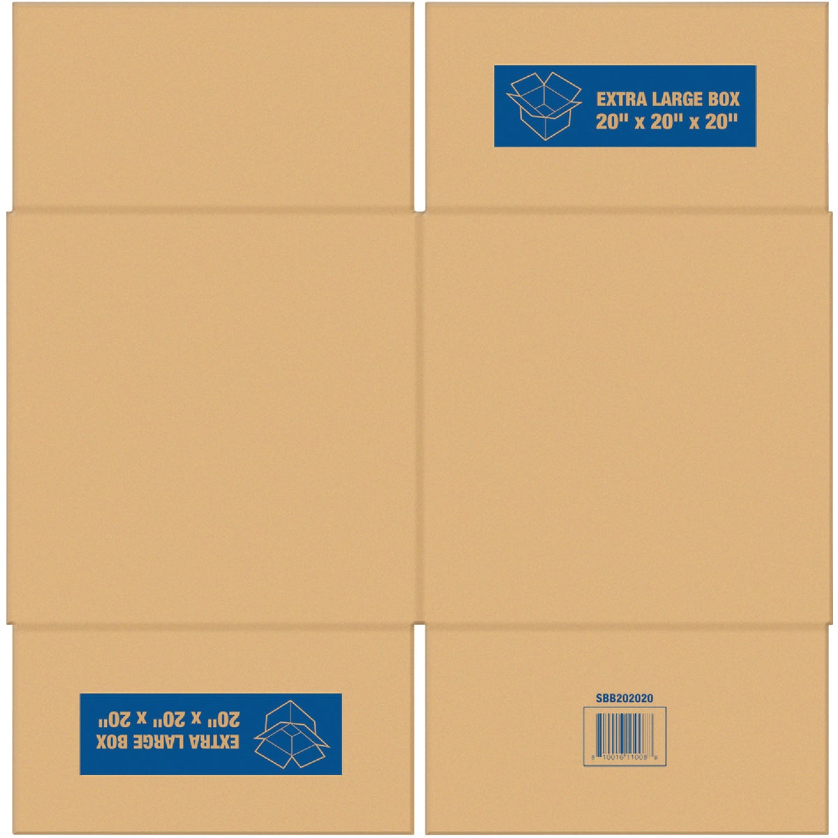 Square Built Extra Large Cardboard Moving Box