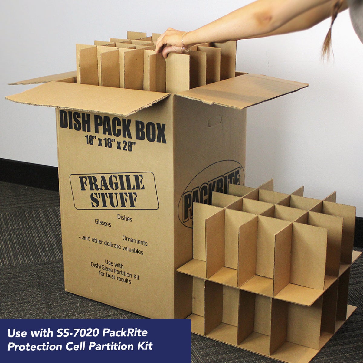 PackRite Double Wall Dish Pack Box (5.2 CF) Image 3