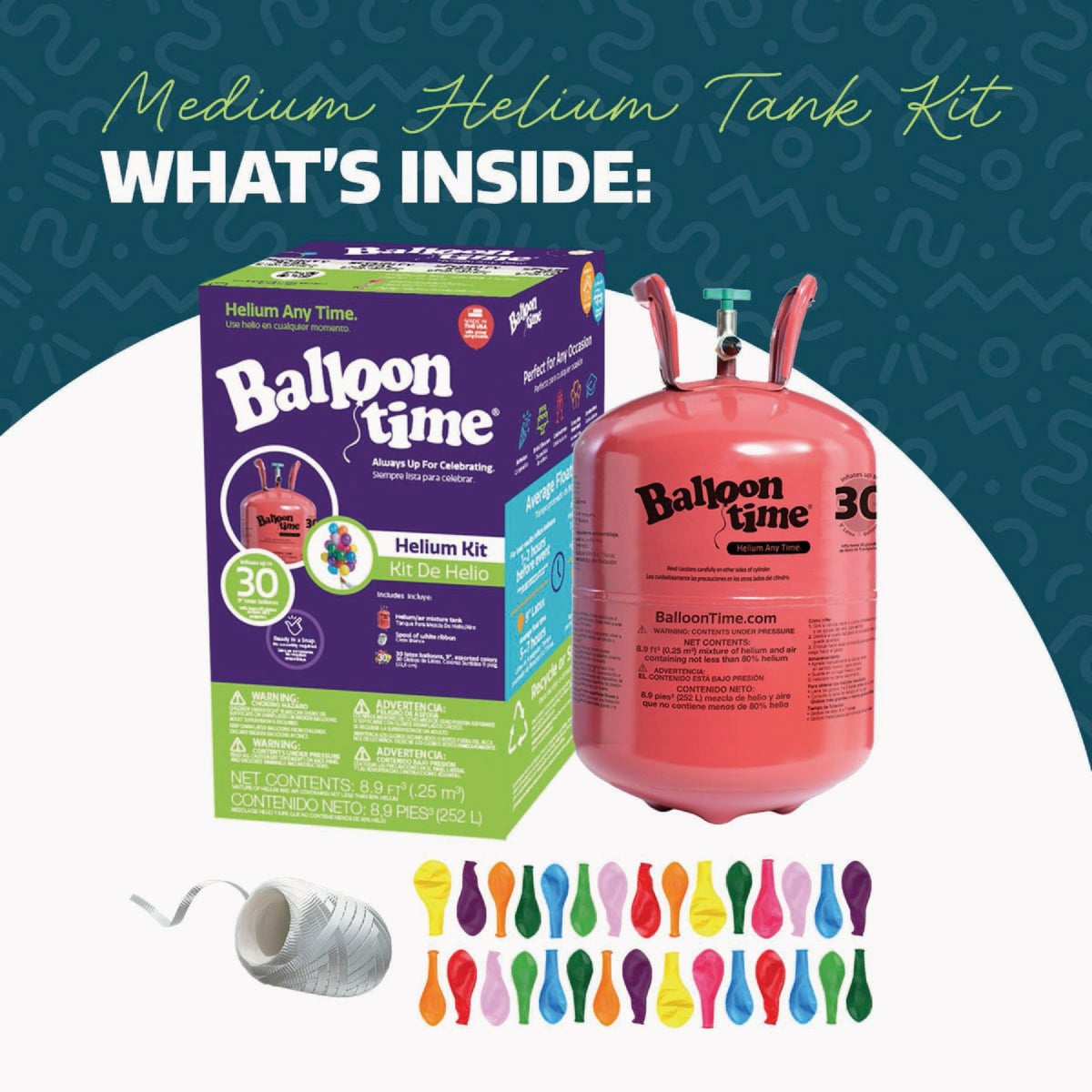 Balloon Time Medium Helium Kit Image 3