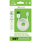 GetPower 3 Ft. White Apple Lightning to USB Charge/Sync Cable Image 1