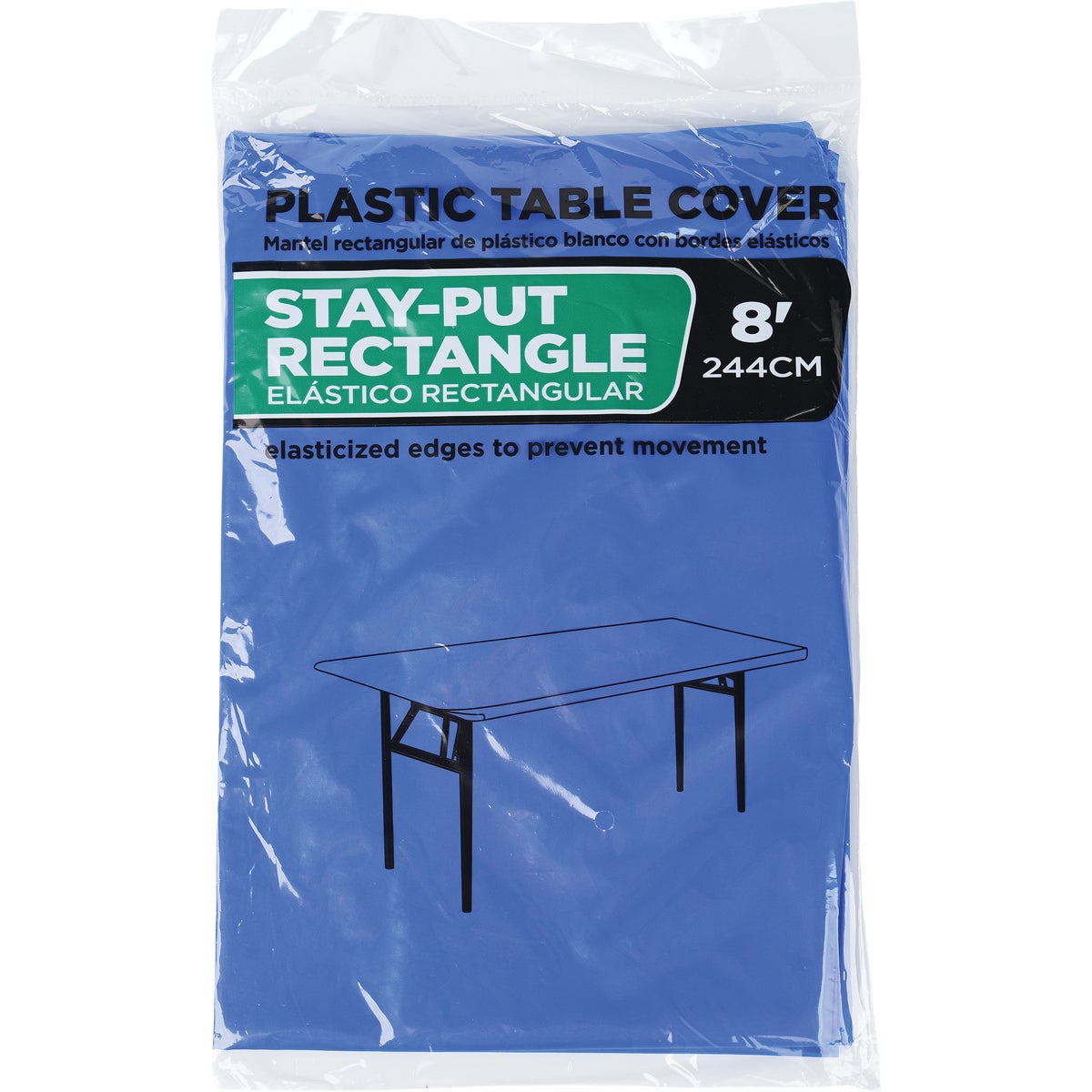 30 In. x 96 In. Royal Blue Stay-Put Fitted Table Cover