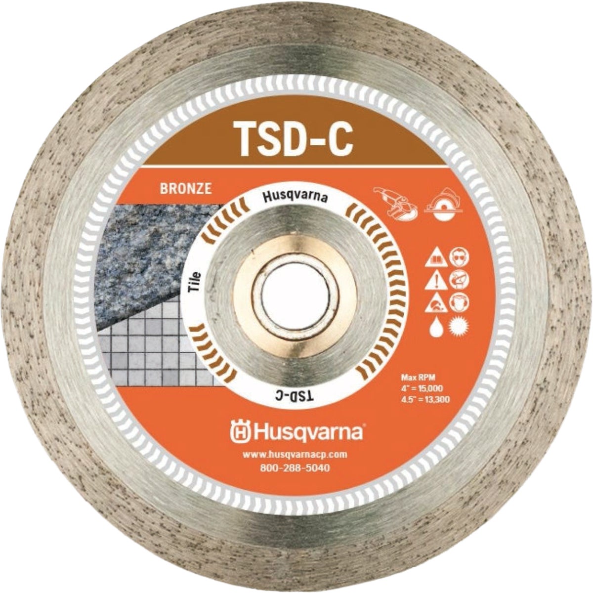 Husqvarna 4.5 In. Dri Disc Continuous Rim Tile Diamond Blade