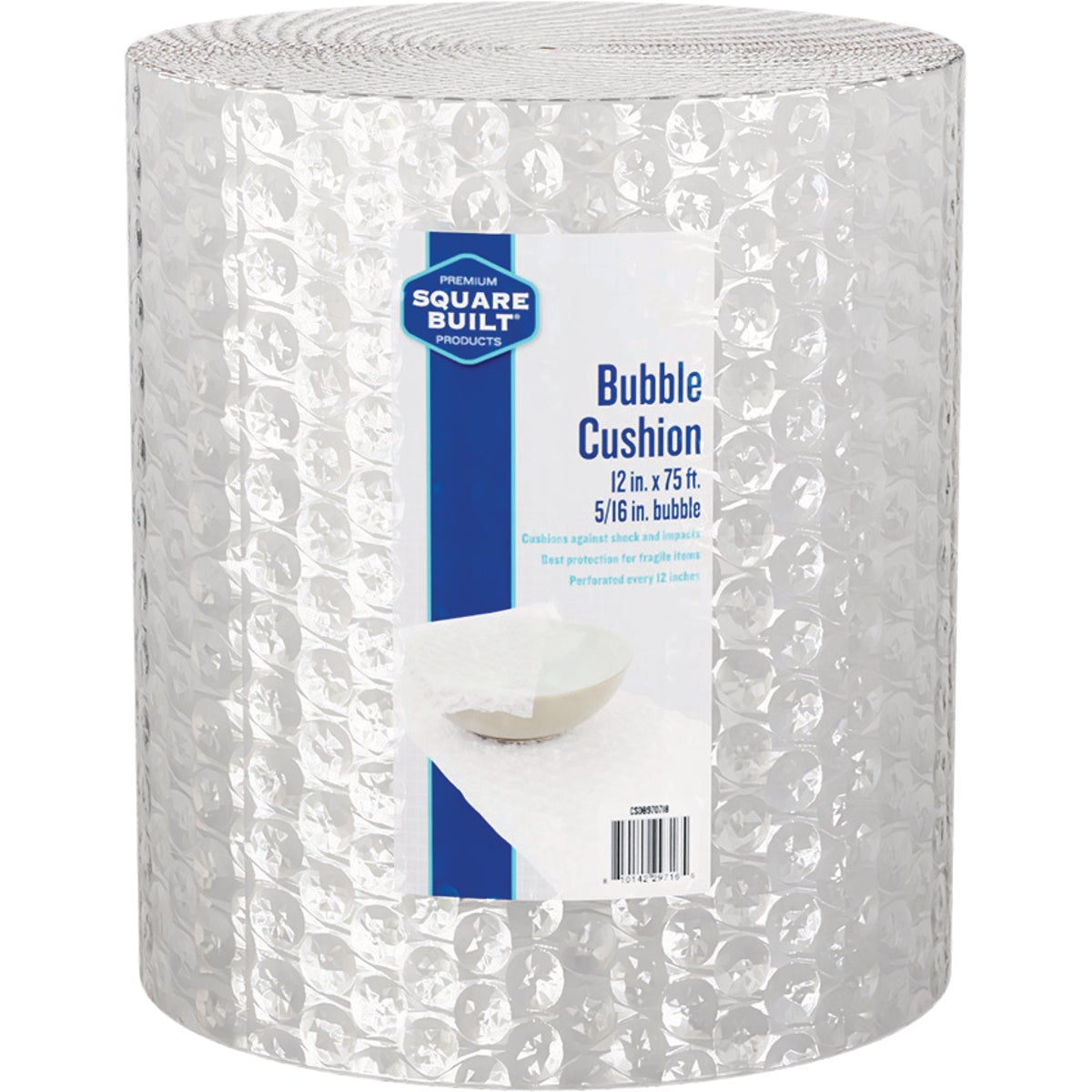 Square Built 12 In. x 75 Ft. x 5/16 In. Thick Bubble Cushion Wrap