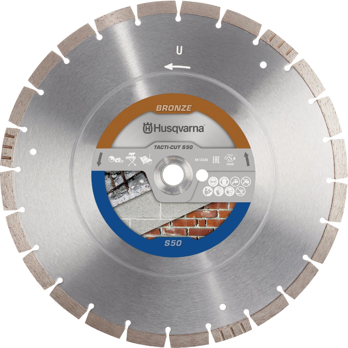 Husqvarna Tacti-Cut S50+ 14  In. Dia. x 0.118 In. Diamond Blade, 20mm