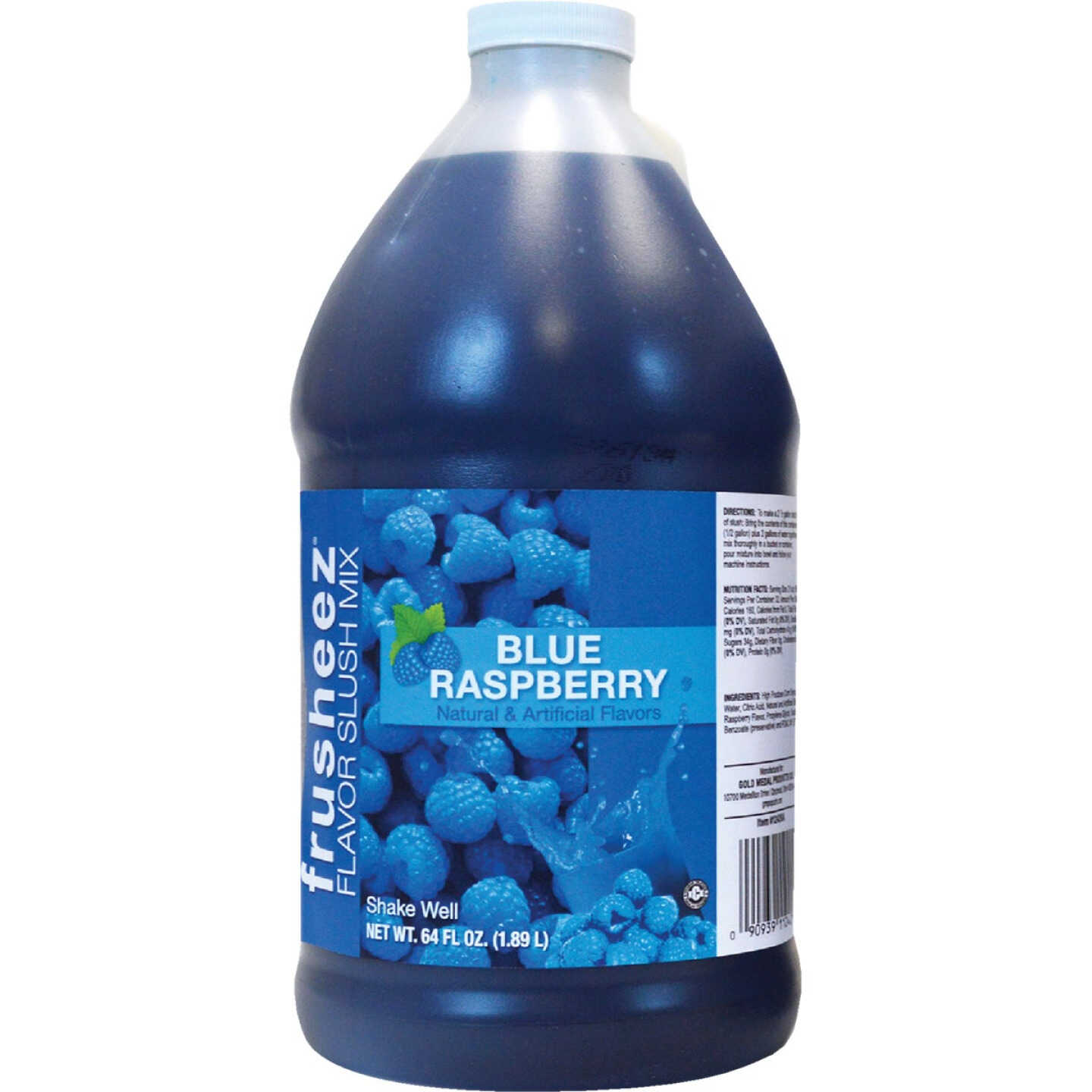 Gold Medal Frusheez Blue Raspberry 1/2 Gal. Flavor Slush Mix Image 1